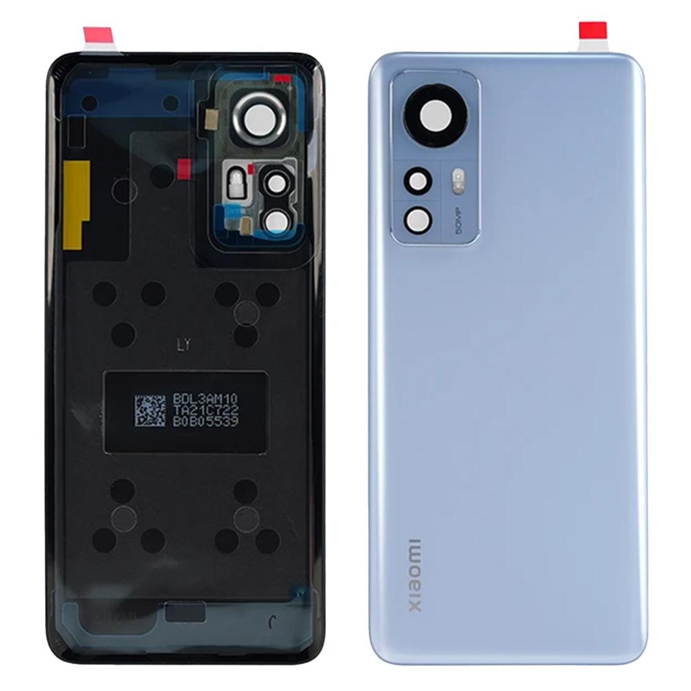 Для Xiaomi 12 5G/12X 5G Задняя крышка аккумуляторного отсека с крышкой объектива камеры, запасная часть (Без логотипа)