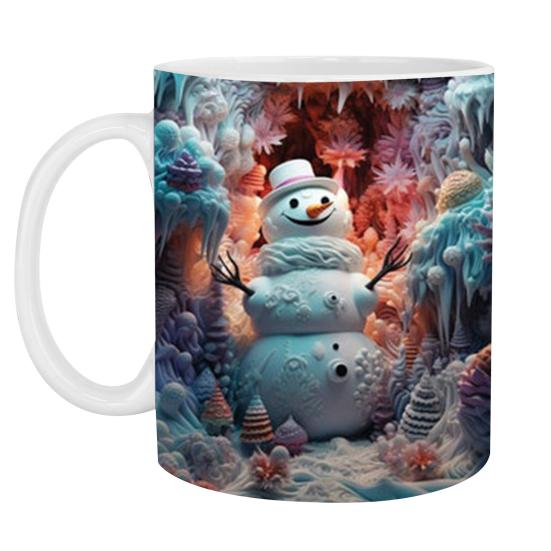 Рождественская кружка Креативный рождественский узор Керамическая кружка Многоцелевая чашка для кофе, чая и воды для домашнего офиса