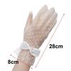 1Pairs Breathable Wedding Bridal Gloves Mesh Tulle Gloves New Bridal Gown Mittens  Party Dress