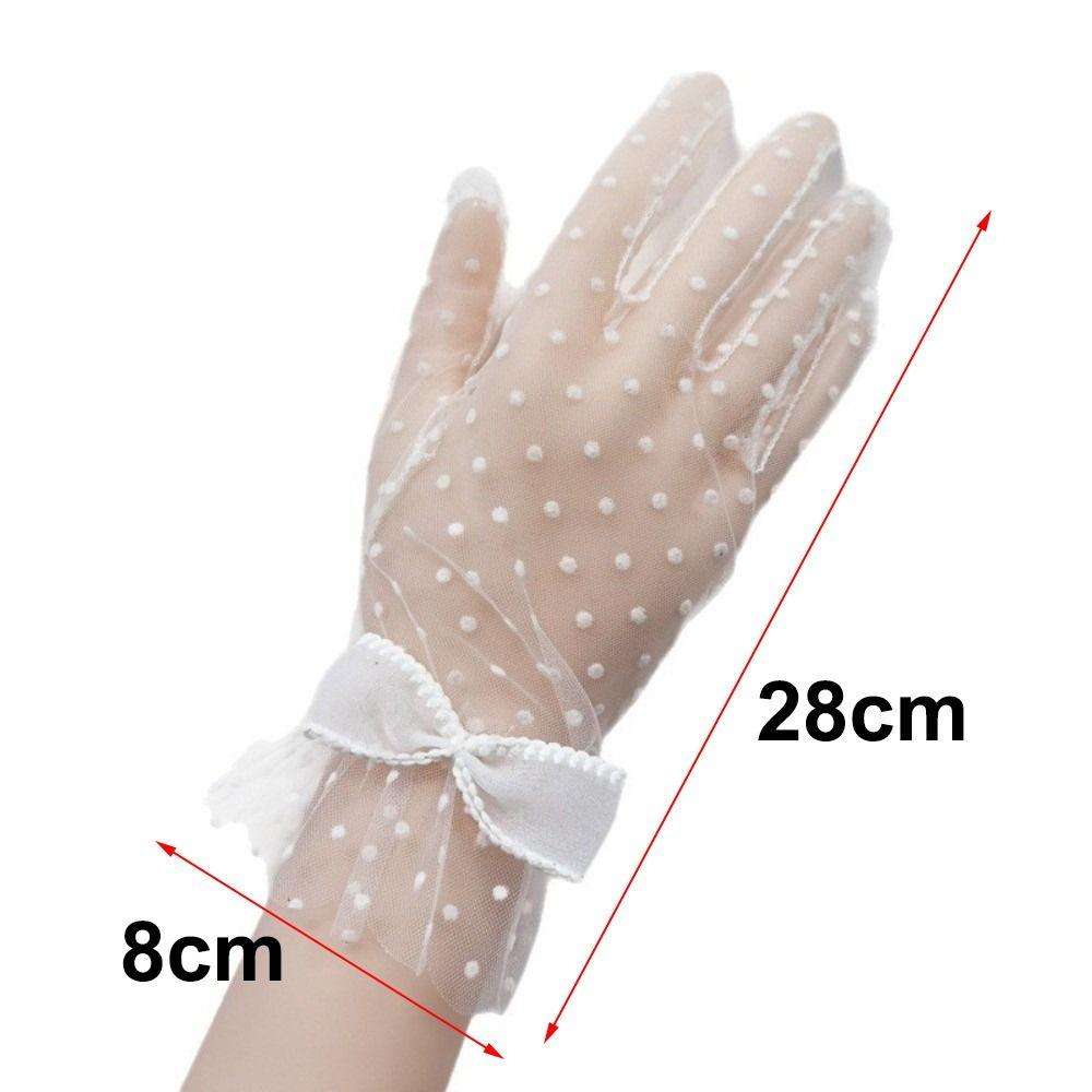 1Pairs Breathable Wedding Bridal Gloves Mesh Tulle Gloves New Bridal Gown Mittens Party Dress