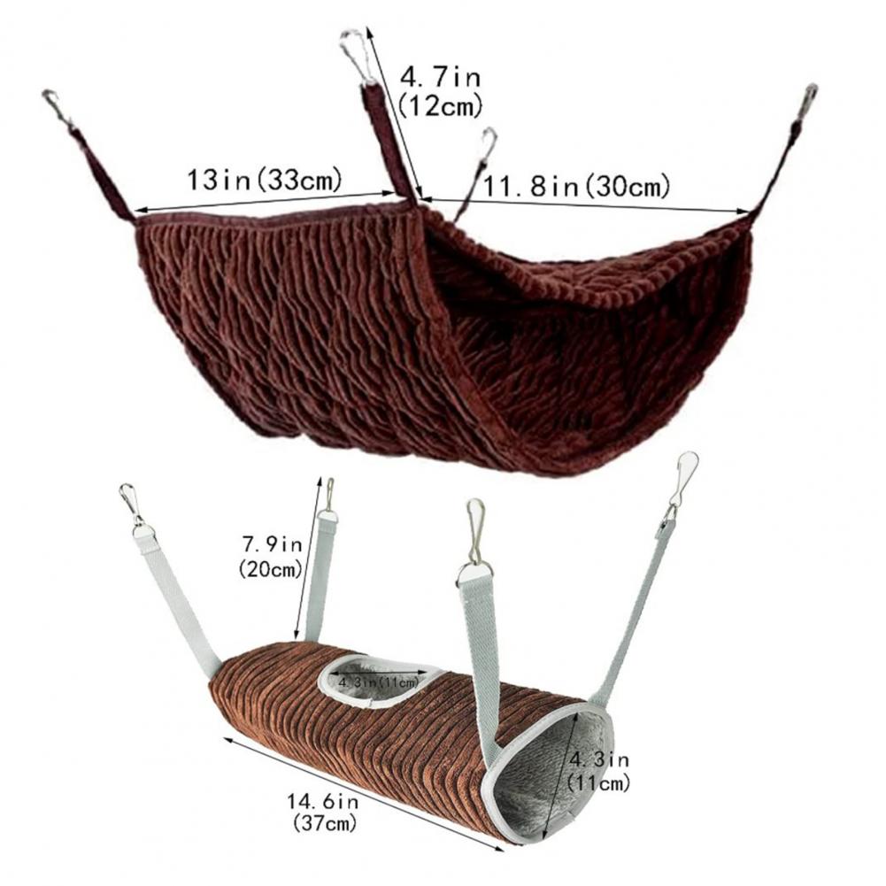 Кровать-туннель для крыс, спальное гнездо, большая пещера, двухслойный гамак для хомяка, бурундук, хорек, крыса, товары для животных