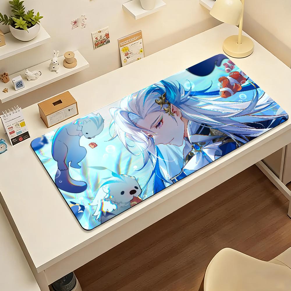 Game Genshin Impact Neuvillette Mouse Pad Computer Laptop Rubber Non-slip Mouse Mat Mousepad Gamers Decoracion Desk Mat