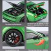 Масштаб 1:24 Игрушечная модель спортивного автомобиля Hellcat Музыка Свет Оттягивающийся Механизм Открывающиеся Двери Модели Полицейских Машин Металлические Литые Игрушки для Детей