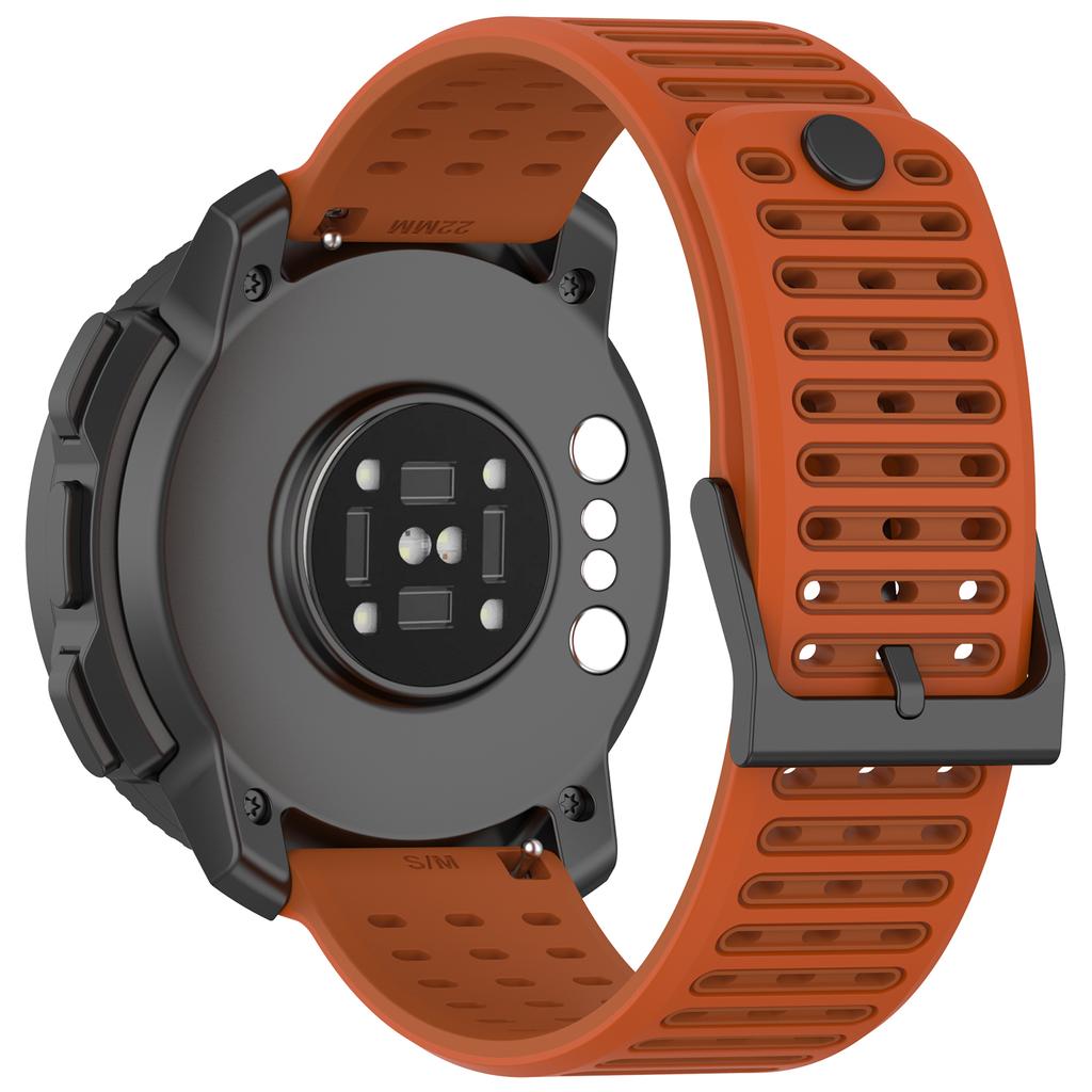 22mm Breathable Silicone Strap for Suunto Vertical 2/Samsung Galaxy Watch3 45mm/Watch 46mm/Gear S3 Classic/Frontier Adjustable Watch Band