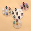 Personality Ornaments Statue Natural Stones Amethyst/Agates Egg-Shaped Figurines Healing Crystals Room Decor Gem Craft Trinket