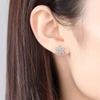 Серьги-снежинки Huitan для женщин, изысканные аксессуары для ушей, повседневная одежда, вечерние серьги, зимние рождественские подарки, ювелирные изделия