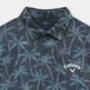 Callaway Polo Shirt C26134121 -3 C Cool, Sweat-Wicking, UV-Cut, Palm Tree Pattern, Men's, Navy, M