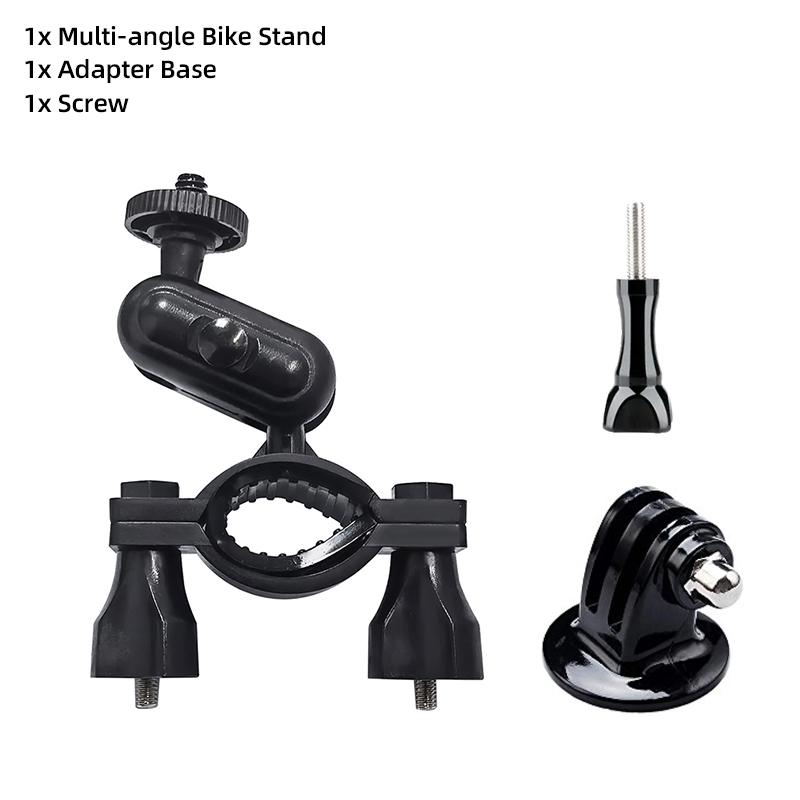 Держатель для мотоцикла на руль 360°, кронштейн для крепления на руль 1/4, металлическая подставка для GoPro Hero 12 11 10 9 8 7 Insta360 X2 X3 DJI Osmo Action