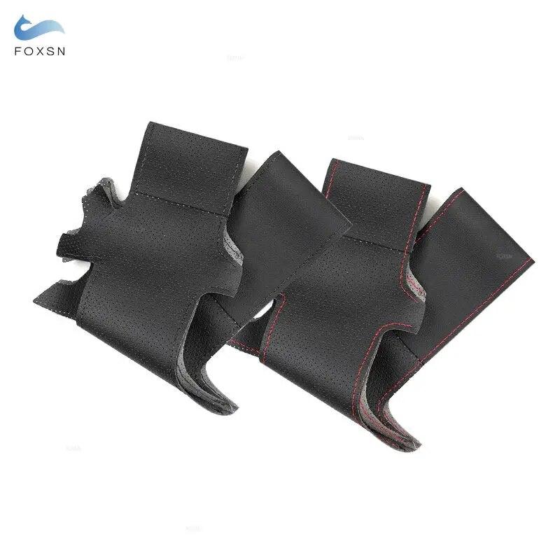 Оплетка на автомобильном руле для Citroen C5 2001-2006 Xsara Picasso Berlingo Peugeot Partner 2003-2008 кожаная отделка