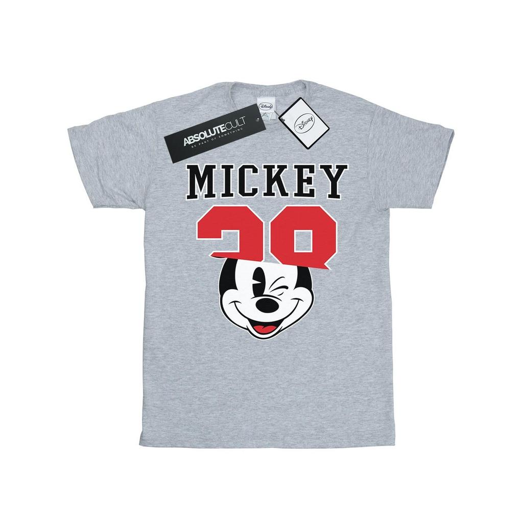 Disney Womens/Ladies Mickey Mouse Split 28 Cotton Boyfriend T-Shirt