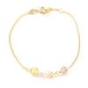 [H5485] - Gold Plated Bracelet 'Alchemy' Multi-colored Gold - 4 Mm