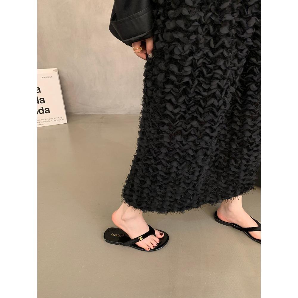 Роскошные бархатные шлепанцы женские дизайнерские темно-красные велюровые тапочки женские плоские сандалии-вьетнамки летняя повседневная обувь