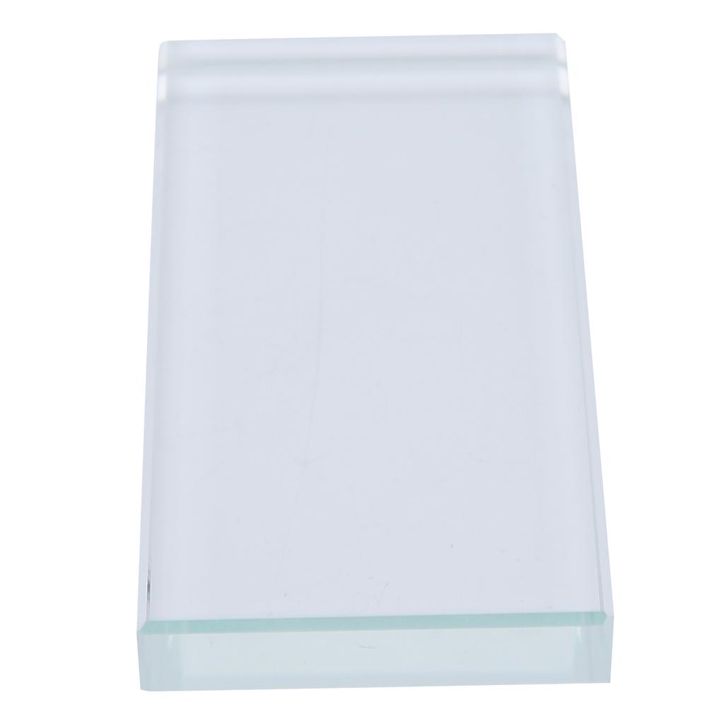 Nail Art Palettes Color Mixing Glass Rectangle Makeup Blending False Eyelash Glue Holder