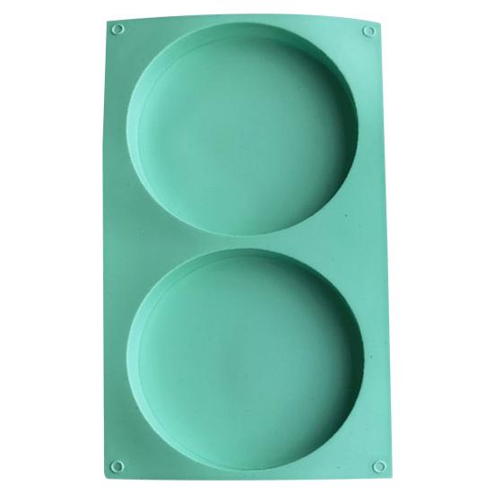 Baking Mold Heat-resistant Easily Demoulding Food Grade Pastry Tool Silica Gel 2 Gird Round Edge AVE