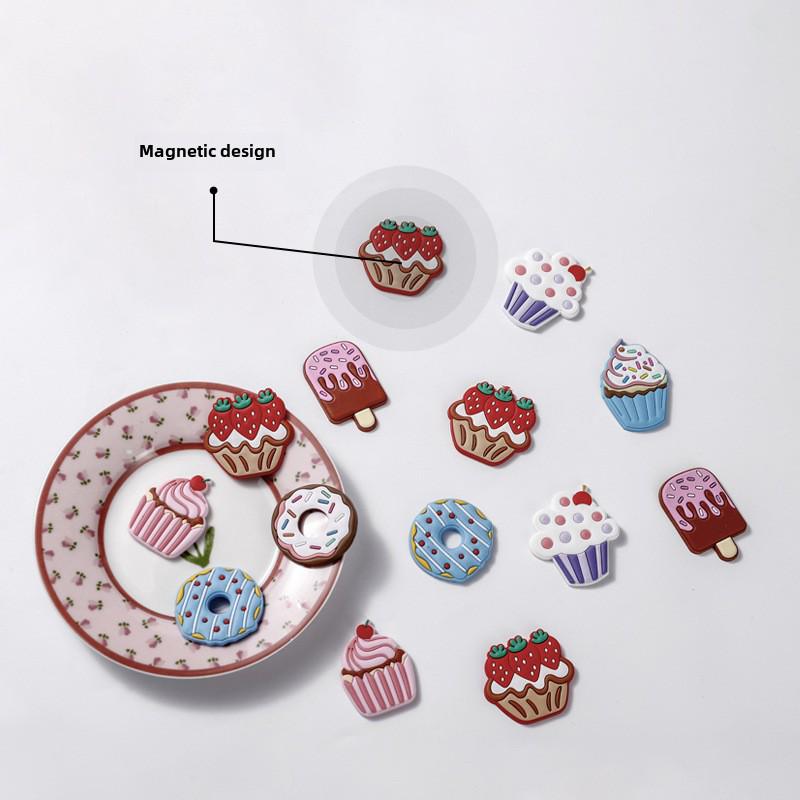 Индивидуальные 3D-магниты на холодильник из мягкого пластика с мультяшным рисунком и креативным дизайном из силикона.