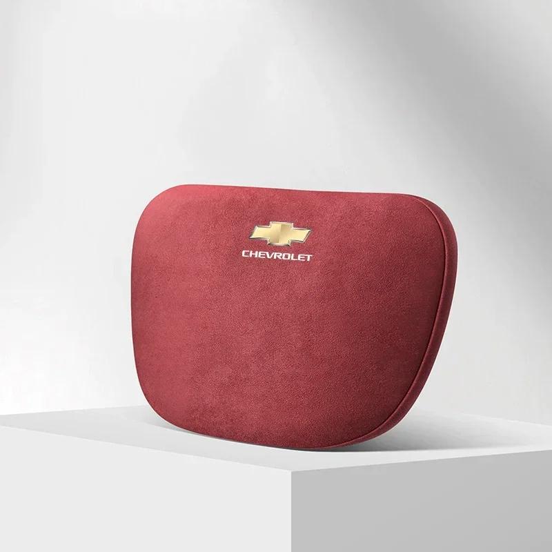 Suede Car Headrest Soft Neck Protective Support Pillows for Chevrolet AVEO Blazer CAPTIVA Cavalier CRUZE IMPALA LACETTI MALIBU
