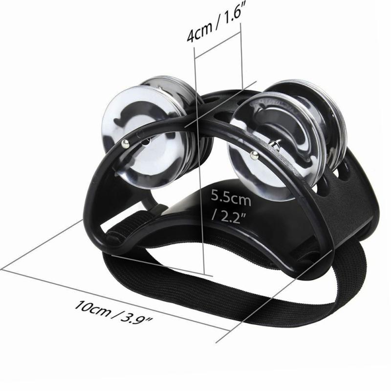 Ножной тамбурин с бубенцами из нержавеющей стали, перкуссионный музыкальный инструмент для аккомпанемента