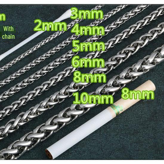 Унисекс европейское и американское ожерелье из нержавеющей стали с цепочкой из пшеничных колосков и кулоном