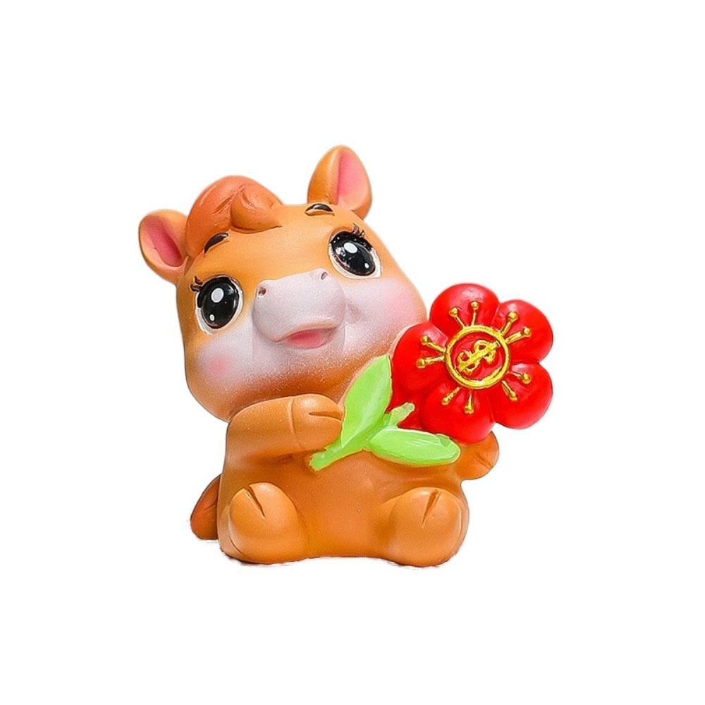 Resin Horse Figurines Chinese Style Horse Year Figurines Mascot Ornaments Horse Ornaments For Home