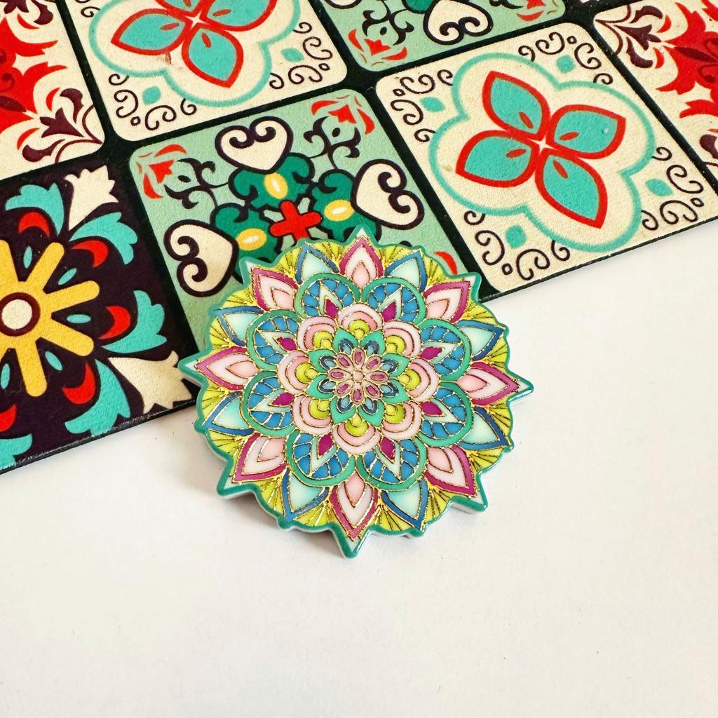 New Possinian Style Embossed Bronzing Process Melamine Refrigerator Sticker Hot-selling Synthetic Resin Decorations