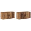 Wall Mounted TV Cabinet Set 2 pcs Reclaimed Wood Look 80 x 34.5 x 40 cm