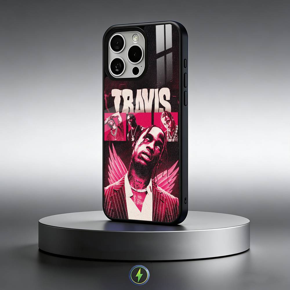 Чехол для телефона singer T-Travis Scott для iPhone 17, 16, 15, 14, 13, 12, 11 Plus, Pro Max Магнитный для Magsafe Беспроводной зарядки