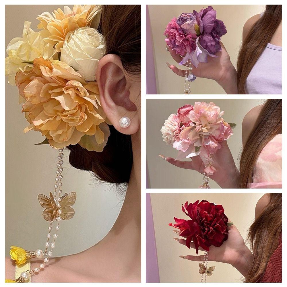 Tassel Hanfu Hair Accessories Ancient Style Flower Hairpin Elegant Chinese Style Hair Clip  Women
