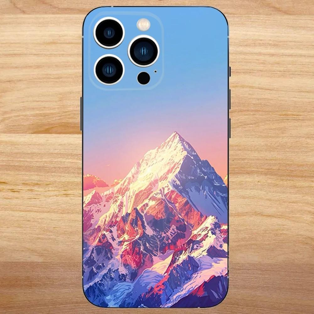 Эверест мир первая Чехол для телефона для iPhone 16,15,14,13,12,11,Mini,Pro,SE,MAX Белый Матовый Ударопрочный Чехол