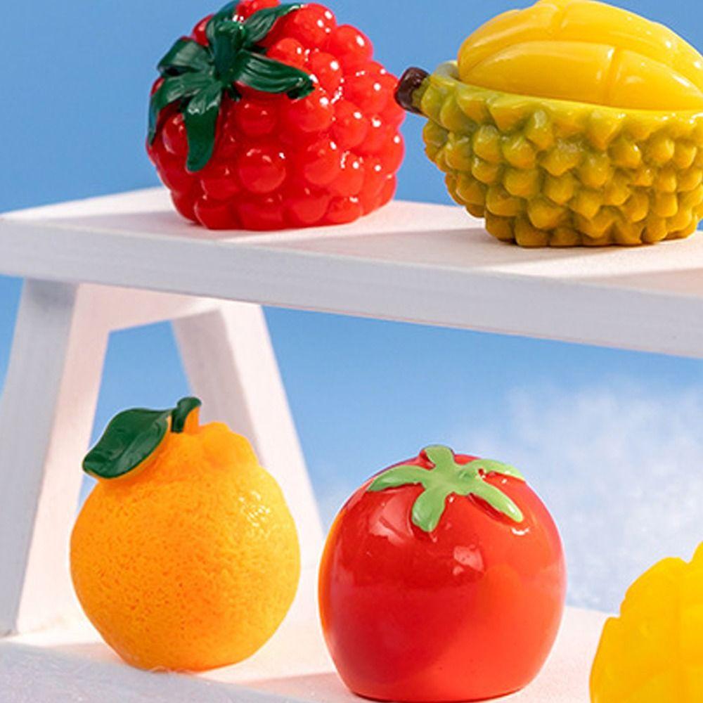 Cute Simulation Fruit Figurines 3D Mini Fruit Figurines Miniatures Handicrafts DIY Decorations Fake Fruits Window Display