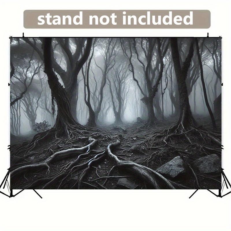 Misty Forest Background Banner - 8x6 feet polyester wall hanging, suitable for living room, bedroom, and officezyc