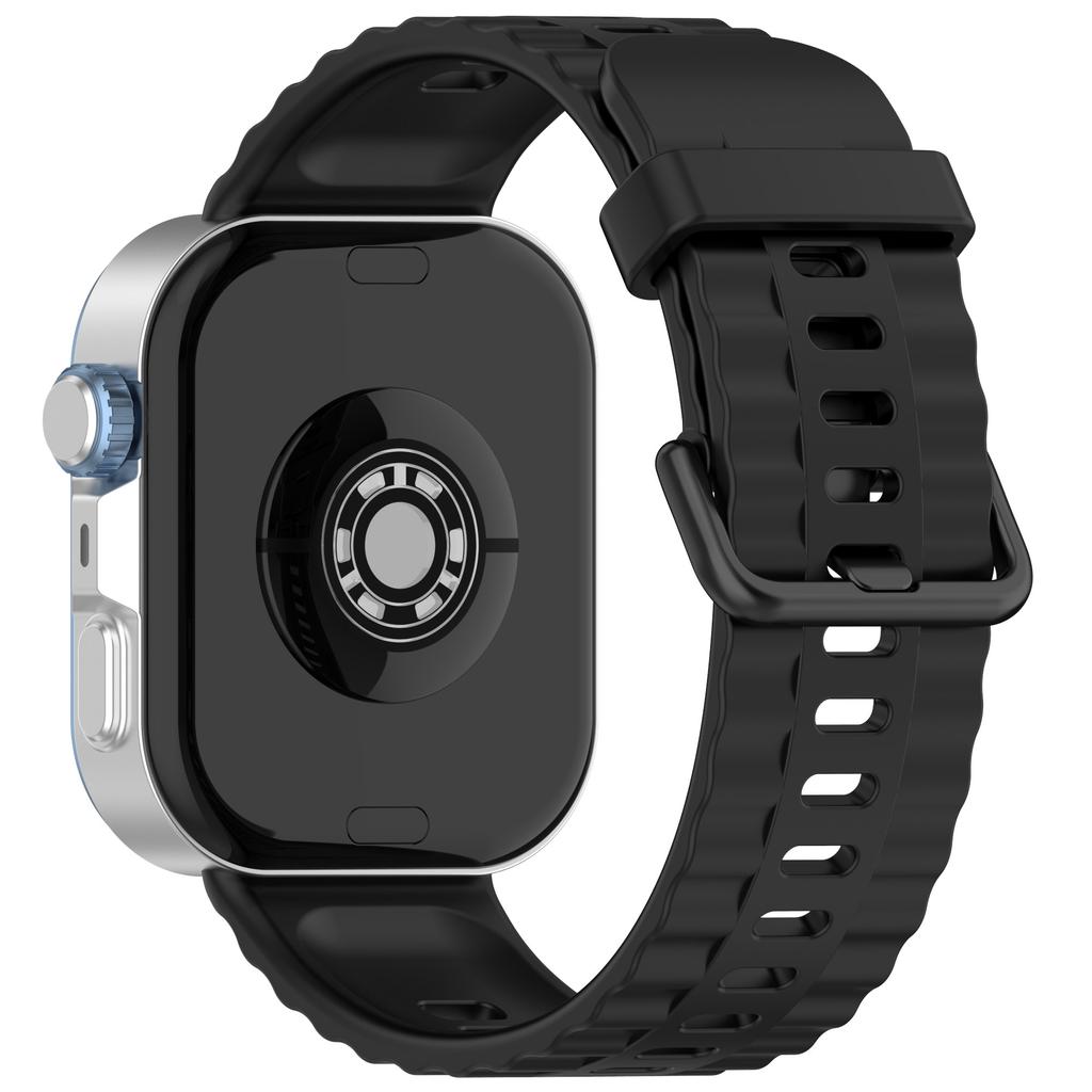 Silicone Strap with Black Buckle for Huawei Watch Fit 4 Pro/4/3 Breathable Watch Band