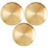 3 шт. Тарелка в корейском стиле, кухонная утварь из нержавеющей стали, винтажная, ореховая, круглая, золотая