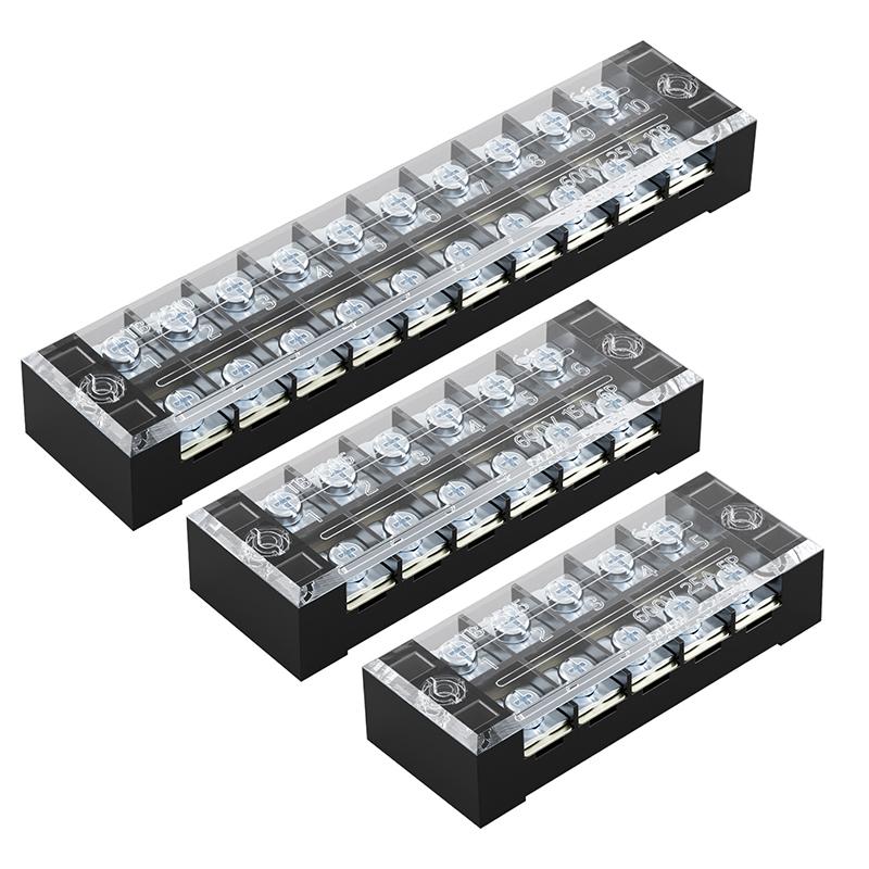 1 шт. Двухрядный винтовой клеммник с барьером, Разъем для провода 15А 600В Для серии TB 3 4 5 6 8 10 12 15 Позиций