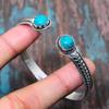 Santa Rosa Turquoise Gemstone Handmade Solid 925 Sterling Silver Jewelry Bangle Adjustable