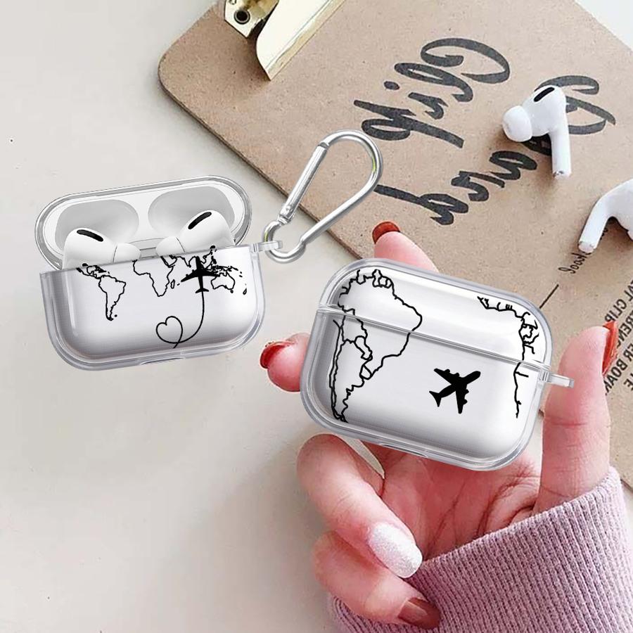 Мой чехол-дневник для путешествий для Airpods 4 Pro Pro3 3 2 Pro2 1 Прозрачный чехол-крышка для наушников