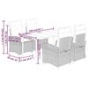 VidaXL Ensemble à Manger de Jardin avec Coussins 5 pcs, Table et Chaises avec Dossier Réglable, Meubles d'Extérieur, 3212826