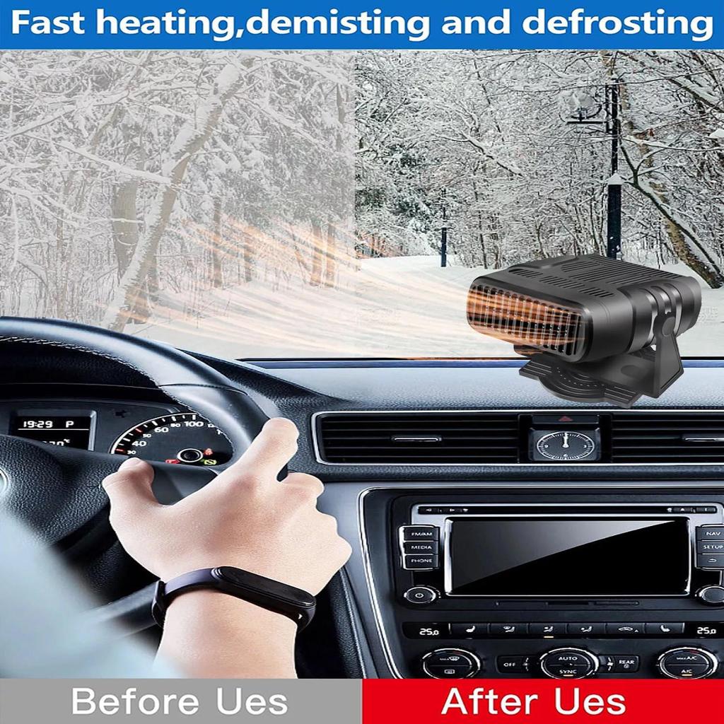 Электрический автомобильный обогреватель, вентилятор воздушного охлаждения 12 В/24 В, портативный демистер, дефростер, нагревательный вентилятор 120 Вт, осушитель, аксессуары для удаления запотевания ветрового стекла