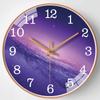 8-inch 20cm Personality Pink Sunset Clock Decorative Wall Clock Living Room Bedroom Home Clock Mute