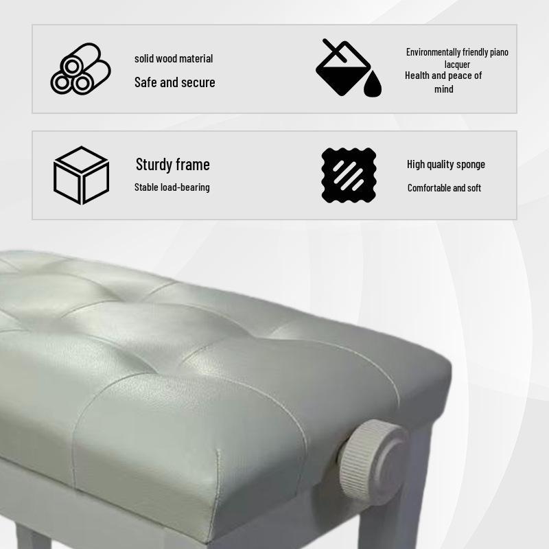 Пианино-табурет из ПУ-кожи на дубовых ножках
