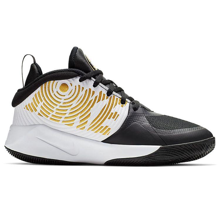 Nike Детские кроссовки Team Hustle D9 GS Black Metallic Gold AQ4224-004