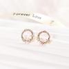 Summer Cute Rhinestone Colorful New Small Wreath Stud Earrings Earring Flower Circle Drop Earrings