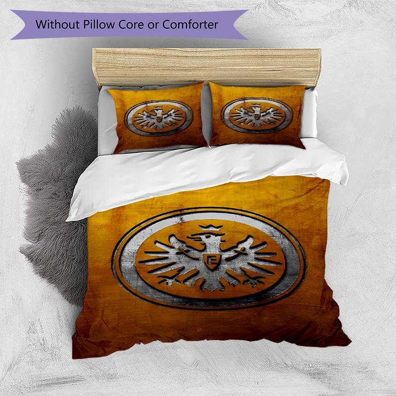 3pcs Duvet Cover Set (1*Duvet Cover + 2*Pillowcase, Without Core), Eintracht Frankfurt Print Bedding Set, Bedroom Decor, All‑Season, Birthday Gift