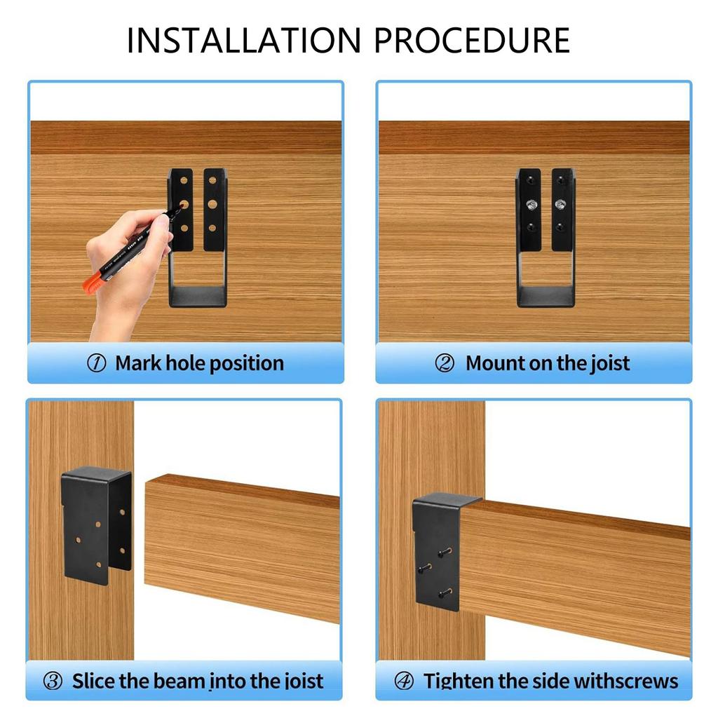 Регулируемые анкеры для столбов террасы, базовые кронштейны, портативный, прочный, усиленный аксессуар для надежной поддержки конструкции террасы