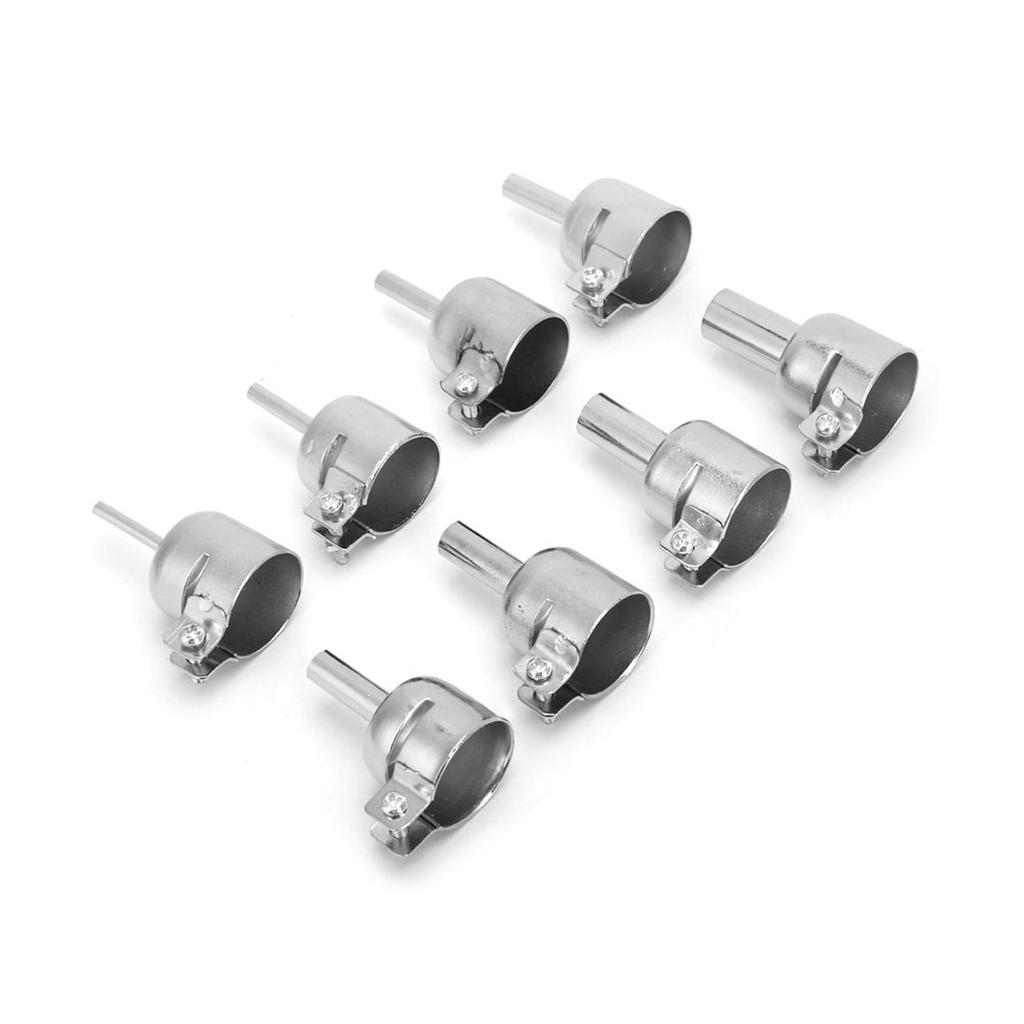 8 Pcs Stainless Steel Hot Air Gun Nozzle Heat Resisting Nozzle for 850 Heat Gun 3~12mm