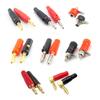 10Pcs Red Black 4mm Banana Plug Socket Connector Gold Plated / Nickel Plated 4mm Banana Male Female Binding Post Speaker Cable