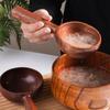 Long Handle Rice Washing Water Ladle Eco-friendly Wooden Soup Ladle Serving Soup Spoon  Household