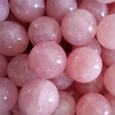1шт привлекательный и прочный целебный кристалл натуральный розовый розовый кварц драгоценный камень шар гадание сфера