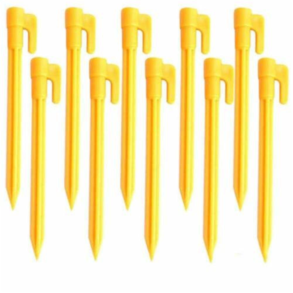 10 Pcs Plastic Heavy Duty Camping Outdoor Stake Nails Pegs Pins Tents Stakes Nails Fixing