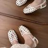 Women's Sandals 2025 New Weave Baotou Lightweight Comfortable Casual Shoes Hollow Breathable Fashion Luxury Square Toe Sandals