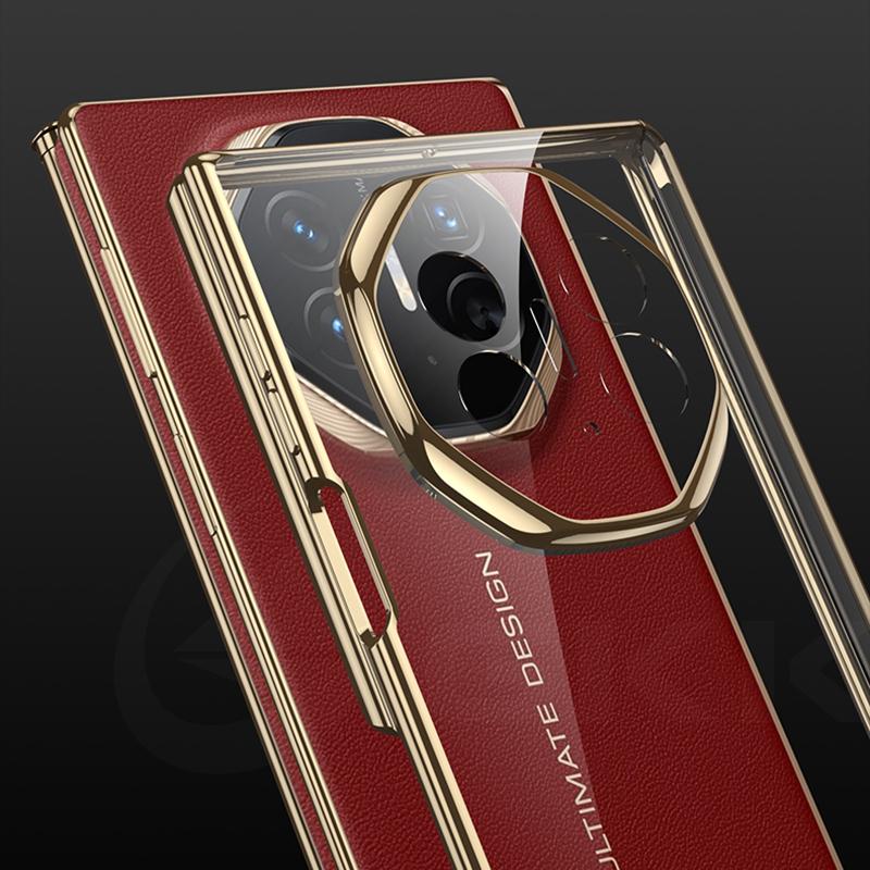 GKK Luxury Business Plating Магнитный складной чехол для HUAWEI Mate XT Прозрачная рамка TPU Мягкий шарнир Все в комплекте Объектив Полный противоударный защитный чехол